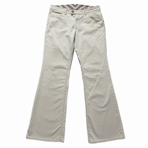 GAP Pants - VTG Y2K GAP Cream Corduroy Mid Rise Flare Pants 8 Boot Cut Flap Pockets